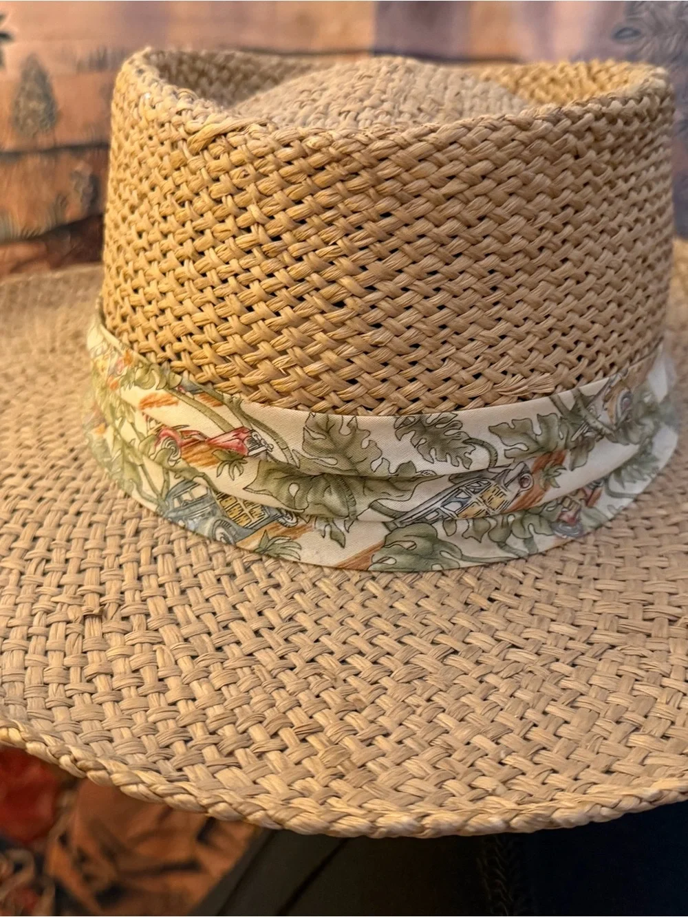 Head Head Head Natural Straw Summer Club Hat